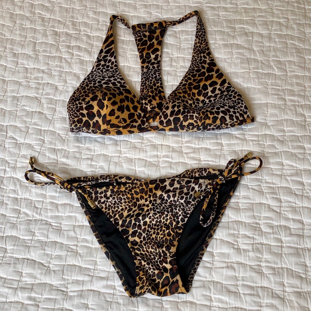 Victoria’s Secret Halter Bikini/ Leopard Print